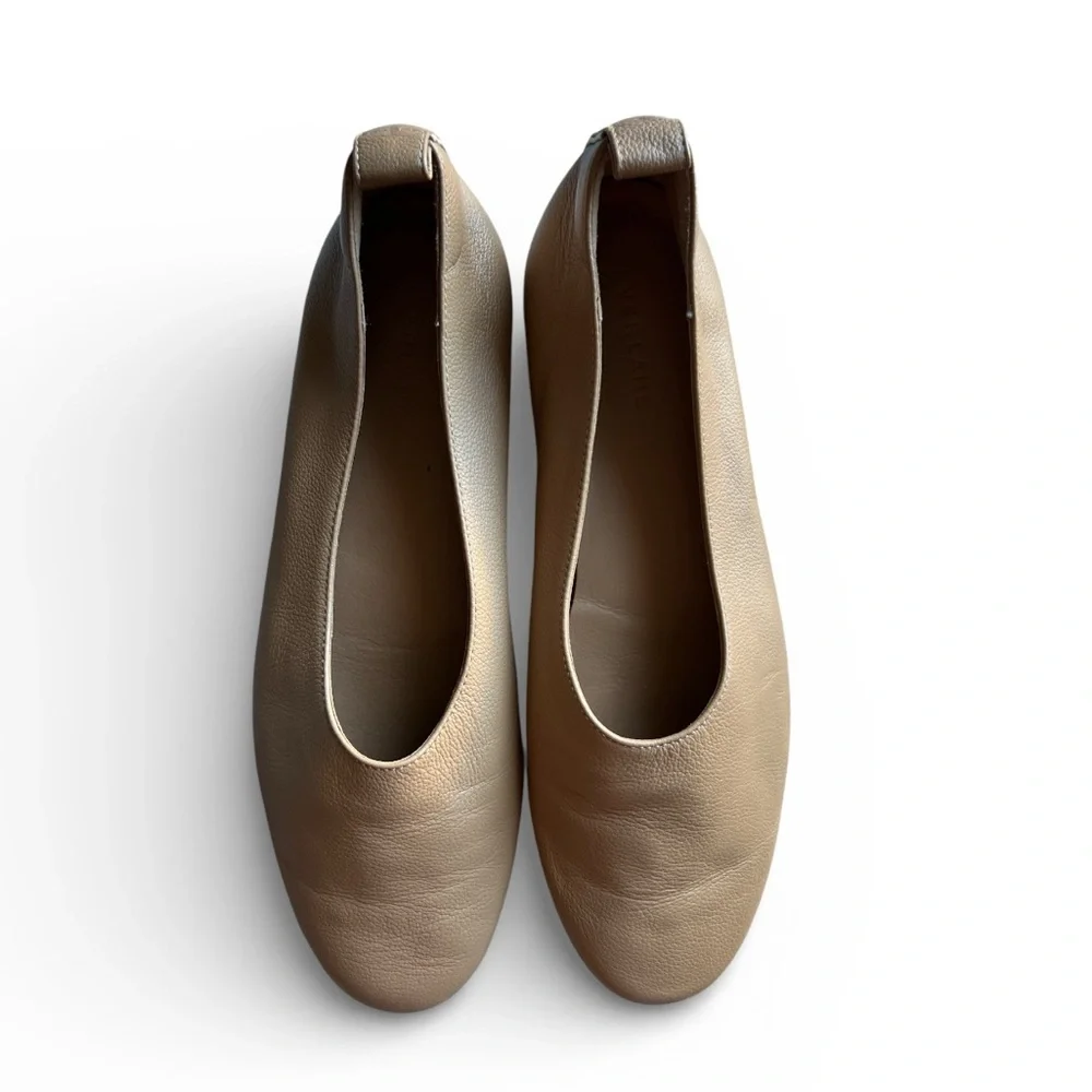 Everlane Beige Leather Ballet Flats